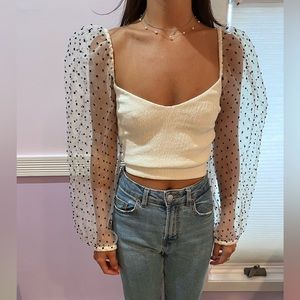 Zara white top